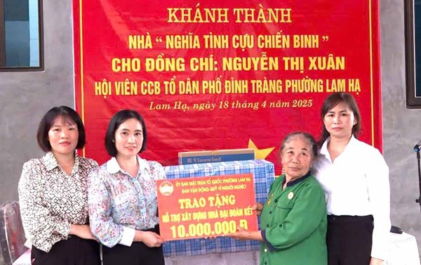 Ủy ban MTTQ phường Lam Hạ phát huy vai trò trong bảo đảm an sinh xã hội
