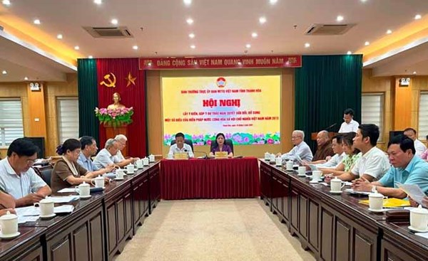 Thanh Hóa: Lấy ý kiến, góp ý Dự thảo Nghị quyết sửa đổi, bổ sung một số điều của Hiến pháp 2013