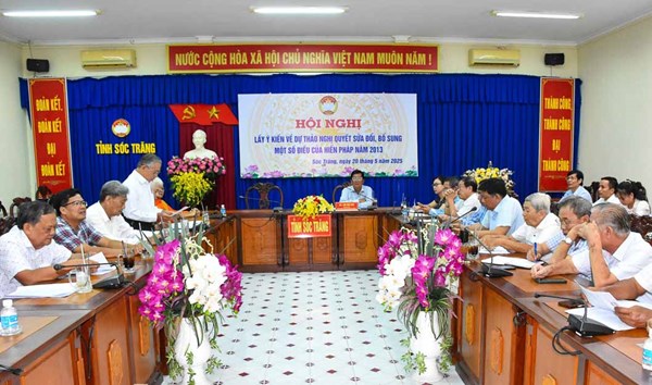 Ủy ban MTTQ tỉnh: Hải Dương, Sóc Trăng, Thái Bình và thành phố Cao Bằng lấy ý kiến về dự thảo Nghị quyết sửa đổi, bổ sung một số điều của Hiến pháp năm 2013