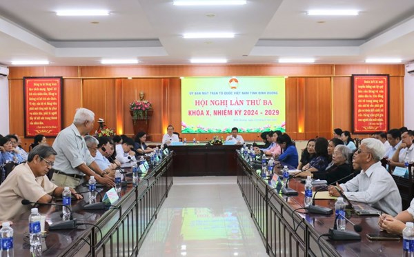 Hội nghị Ủy ban MTTQ tỉnh Bình Dương lần thứ 23 khóa X, nhiệm kỳ 2024-2029