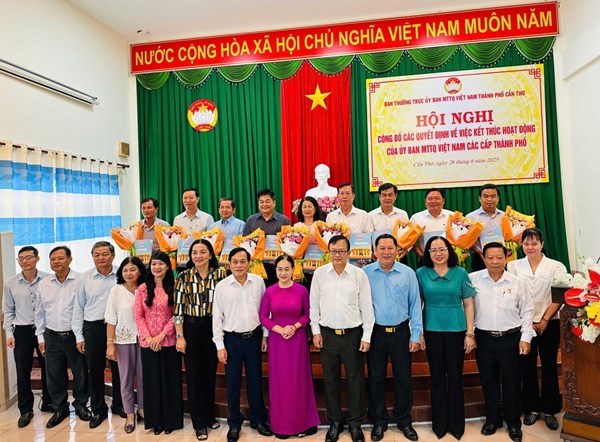 Hợp nhất Ủy ban MTTQ Việt Nam tỉnh Hậu Giang, tỉnh Sóc Trăng và thành phố Cần Thơ