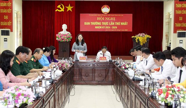 Hội nghị Ban Thường trực Ủy ban MTTQ Việt Nam tỉnh Lào Cai lần thứ nhất, nhiệm kỳ 2024 - 2029