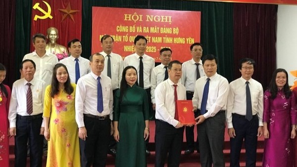 Thành lập Ủy ban MTTQ Việt Nam tỉnh Hưng Yên và Đảng bộ MTTQ Việt Nam tỉnh Hưng Yên