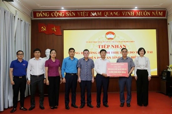 MTTQ Việt Nam tỉnh Điện Biên tiếp nhận hơn 7 tỷ đồng ủng hộ Quỹ cứu trợ