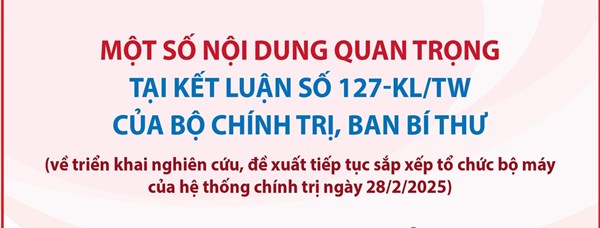 Một số nội dung quan trọng tại Kết luận số 127-KL/TW của Bộ Chính trị, Ban Bí thư