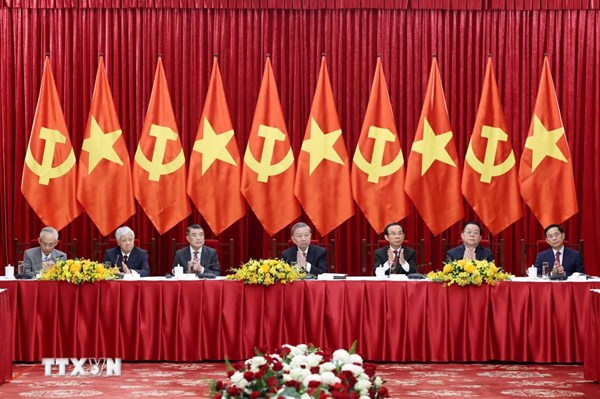 Tổng Bí thư Tô Lâm tiếp các Trưởng đoàn chính đảng các nước