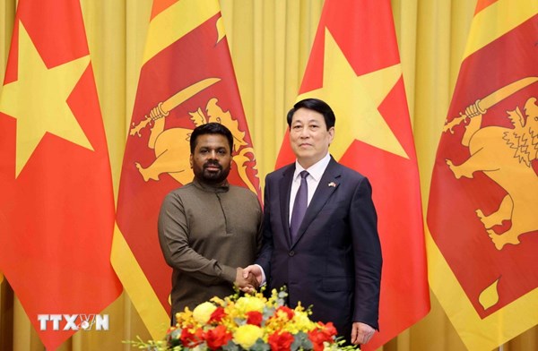Chủ tịch nước Lương Cường hội đàm với Tổng thống Sri Lanka 
