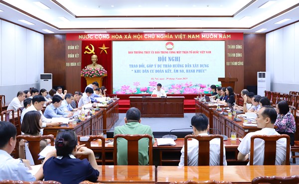 Bàn giải pháp xây dựng tiêu chí “Khu dân cư đoàn kết, ấm no, hạnh phúc”
