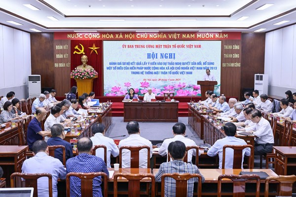 Hơn 51 triệu ý kiến trong hệ thống MTTQ Việt Nam góp ý vào dự thảo Nghị quyết sửa đổi, bổ sung Hiến pháp năm 2013