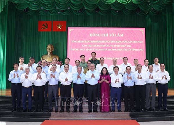 Tổng Bí thư Tô Lâm làm việc với Tỉnh ủy Bến Tre, Trà Vinh và Vĩnh Long