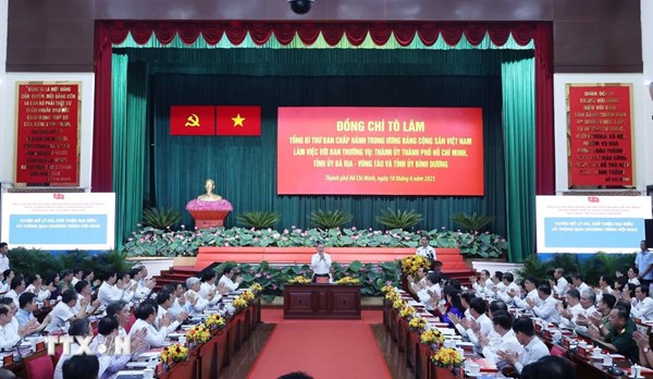 Tổng Bí thư Tô Lâm: TP Hồ Chí Minh hướng tới tầm vóc mới là 'siêu đô thị quốc tế' của Đông Nam Á