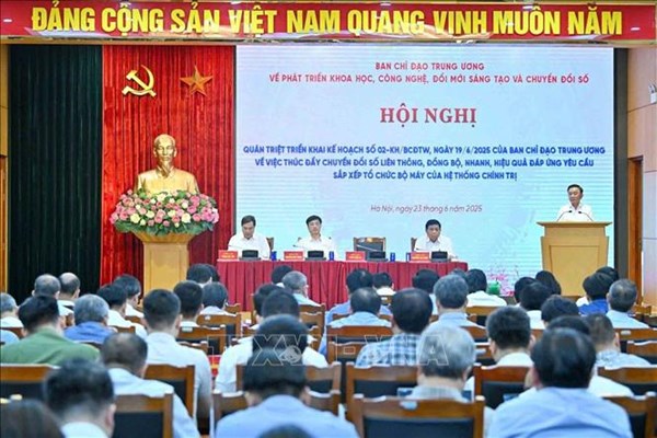 Thực hiện đồng bộ chủ trương tinh gọn bộ máy với chuyển đổi số liên thông, đồng bộ
