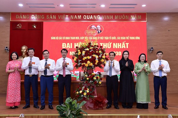Đại hội Đảng bộ các cơ quan tham mưu, giúp việc của Đảng ủy MTTQ, các đoàn thể Trung ương lần thứ nhất, nhiệm kỳ 2025-2030