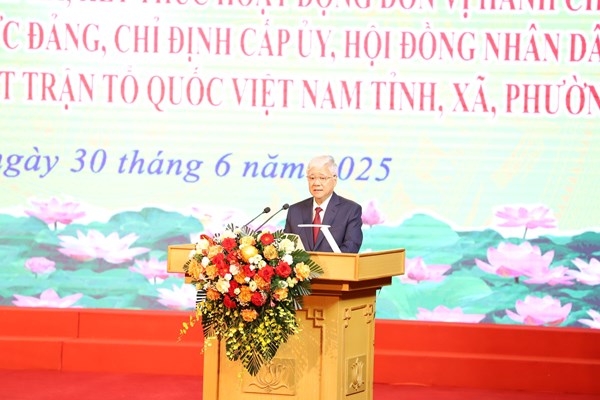 Phát biểu của Chủ tịch Đỗ Văn Chiến tại Lễ Công bố Nghị quyết sáp nhập đơn vị hành chính tỉnh Hưng Yên