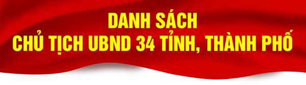Danh sách Chủ tịch Ủy ban Nhân dân 34 tỉnh, thành phố trực thuộc Trung ương
