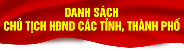Danh sách Chủ tịch HĐND các tỉnh, thành phố trực thuộc Trung ương