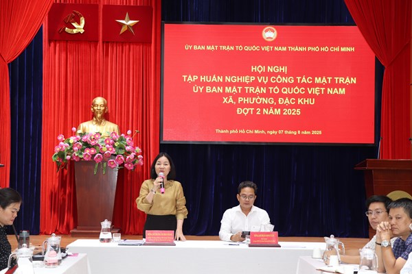 MTTQ Việt Nam TP.HCM: Tập huấn nghiệp vụ công tác Mặt trận (đợt 2) năm 2025