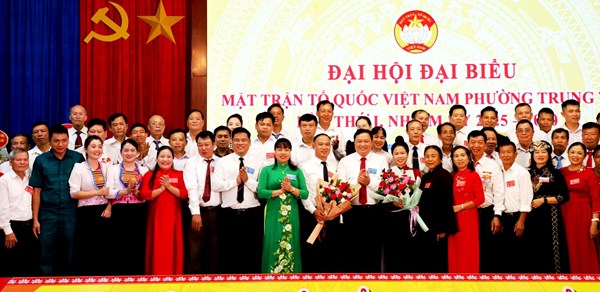 Lào Cai: Phường Trung Tâm tổ chức Đại hội Mặt trận Tổ quốc lần thứ I, nhiệm kỳ 2025 - 2030 thành công