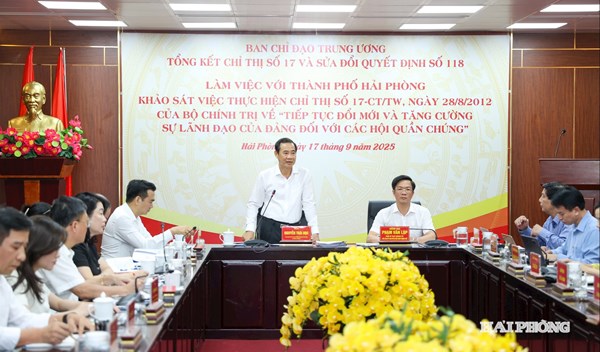 Bảo đảm sự lãnh đạo toàn diện của Đảng đối với các Hội quần chúng trong tình hình mới