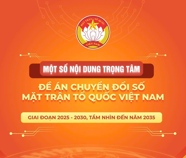 NHỮNG NỘI DUNG TRỌNG TÂM TRONG CHUYỂN ĐỔI SỐ CỦA MẶT TRẬN TỔ QUỐC VIỆT NAM GIAI ĐOẠN 2025 - 2030, TẦM NHÌN ĐẾN NĂM 2035