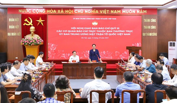  Hội nghị giao ban với các cơ quan báo chí trực thuộc Ban Thường trực Ủy ban Trung ương MTTQ Việt Nam