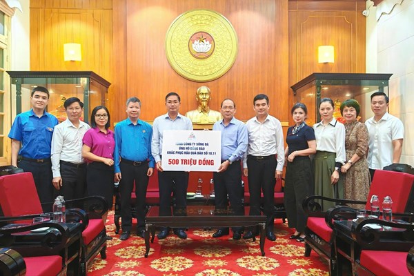 Ban Vận động Cứu trợ Trung ương đã tiếp nhận gần 1.025 tỷ đồng ủng hộ đồng bào các tỉnh khắc phục hậu quả do bão lũ gây ra