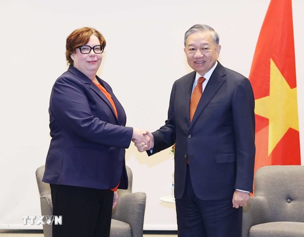 Tổng Bí thư Tô Lâm tiếp Chủ tịch Đảng Cộng sản Phần Lan Tiina Sandberg