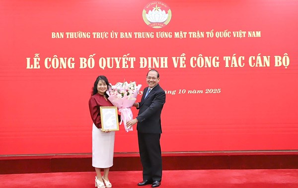 Ban Thường trực Ủy ban Trung ương MTTQ Việt Nam công bố Quyết định về công tác cán bộ