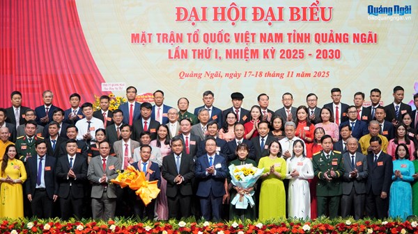 Đại hội đại biểu Mặt trận Tổ quốc Việt Nam tỉnh Quảng Ngãi lần thứ I, nhiệm kỳ 2025 - 2030: “Đoàn kết - Dân chủ - Đổi mới - Phát triển”