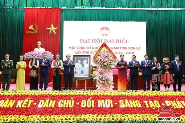Phó Chủ tịch Hà Thị Nga dự Đại hội đại biểu MTTQ Việt Nam tỉnh Sơn La lần thứ XVI, nhiệm kỳ 2025-2030
