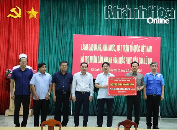 Khánh Hòa: Triển khai công tác tiếp nhận, điều phối các nguồn hỗ trợ khắc phục thiệt hại do mưa lũ từ TP. Hồ Chí Minh 