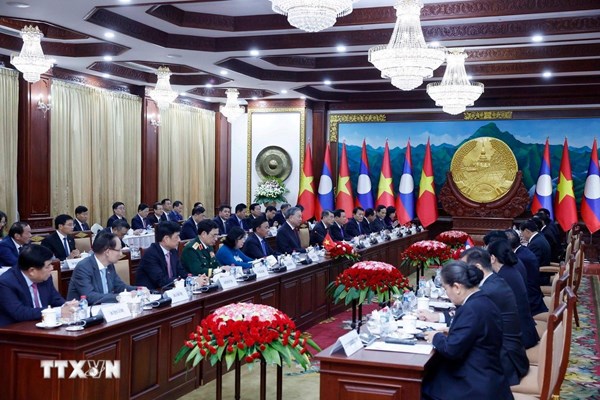 Tổng Bí thư Tô Lâm hội đàm với Tổng Bí thư, Chủ tịch nước Lào 