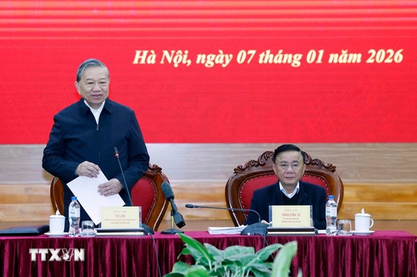 Tổng Bí thư Tô Lâm làm việc với Ban Chính sách, chiến lược Trung ương 