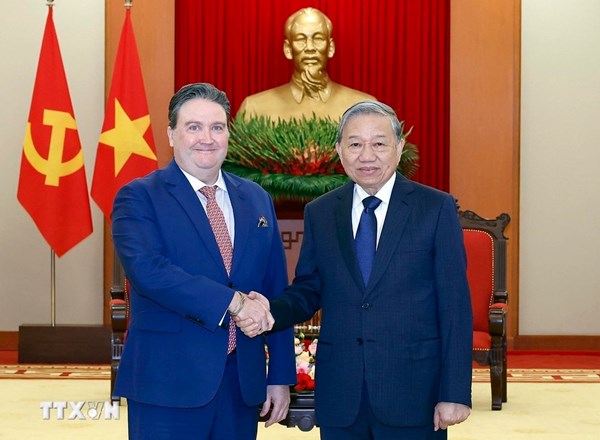 Tổng Bí thư Tô Lâm tiếp Đại sứ Hoa Kỳ tại Việt Nam Marc Evans Knapper