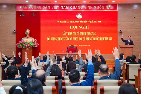 Cơ quan Ủy ban Trung ương MTTQ Việt Nam lấy ý kiến cử tri giới thiệu người ứng cử đại biểu Quốc hội khóa XVI