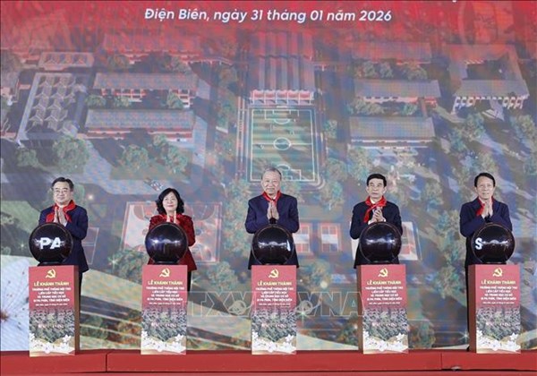 Tổng Bí thư Tô Lâm dự lễ khánh thành Trường Phổ thông nội trú liên cấp Tiểu học và Trung học Cơ sở Si Pa Phìn