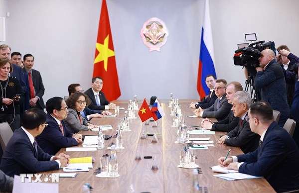 Thủ tướng Phạm Minh Chính tiếp Thư ký Hội đồng An ninh Liên bang Nga