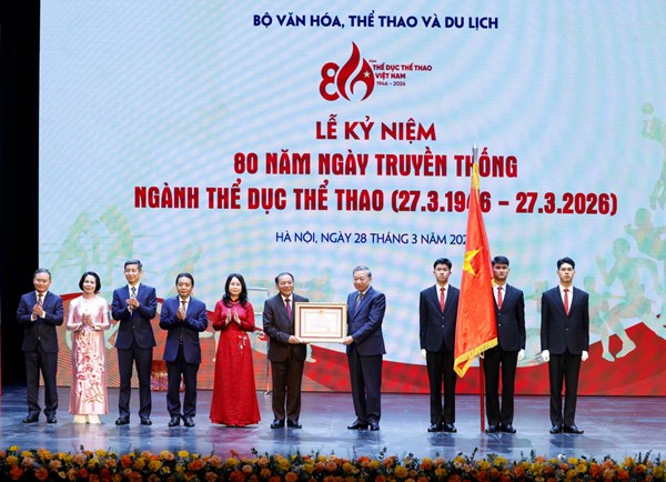 Tổng Bí thư dự Lễ kỷ niệm 80 năm Ngày truyền thống Ngành Thể dục Thể thao