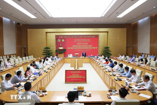 Thông qua Dự thảo kết quả kiểm tra, giám sát đối với Ban thường vụ Đảng ủy Chính phủ