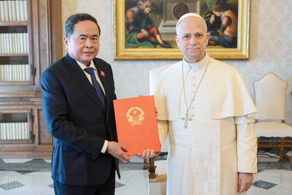 Chủ tịch Quốc hội Trần Thanh Mẫn hội kiến Giáo hoàng Leo XIV
