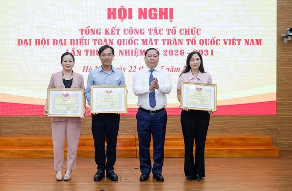 Hội nghị tổng kết công tác tổ chức Đại hội đại biểu toàn quốc MTTQ Việt Nam lần thứ XI, nhiệm kỳ 2026-2031