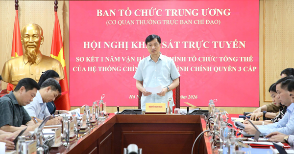 Khảo sát sơ kết 1 năm vận hành mô hình tổ chức tổng thể của hệ thống chính trị, mô hình chính quyền 3 cấp