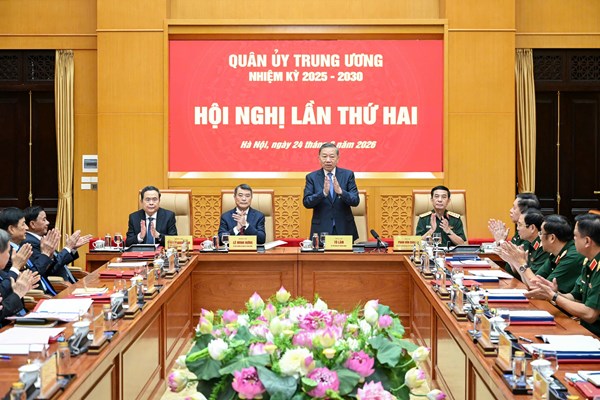 Tổng Bí thư, Chủ tịch nước Tô Lâm chủ trì Hội nghị Quân ủy Trung ương nhiệm kỳ 2025 - 2030 lần thứ hai 