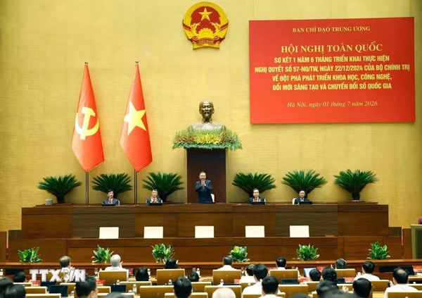 Hội nghị toàn quốc sơ kết 1 năm 6 tháng triển khai thực hiện Nghị quyết số 57 -NQ/TW của Bộ Chính trị