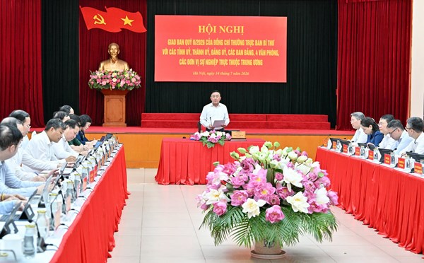 Thường trực Ban Bí thư Trần Cẩm Tú: Tập trung tháo gỡ điểm nghẽn về thể chế, không để phát sinh khoảng trống pháp lý