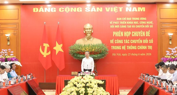 Kết luận của đồng chí Tổng Bí thư, Chủ tịch nước Tô Lâm tại Phiên họp chuyên đề về chuyển đổi số trong hệ thống chính trị