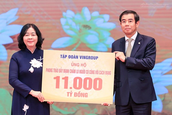 Gần 12.000 tỉ đồng ủng hộ phong trào “Đẩy mạnh chăm lo người có công với cách mạng” do Thủ tướng Chính phủ phát động