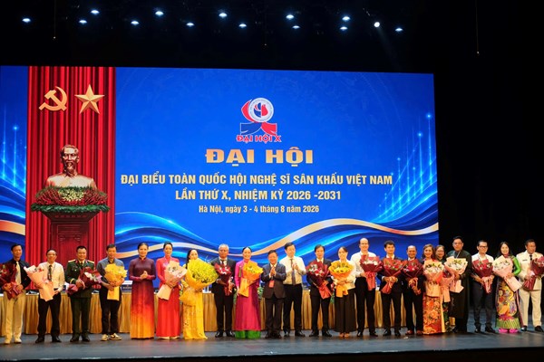 Phó Chủ tịch - Tổng Thư ký Hà Thị Nga dự Đại hội đại biểu toàn quốc Hội Nghệ sỹ Sân khấu Việt Nam lần thứ X, nhiệm kỳ 2026-2031