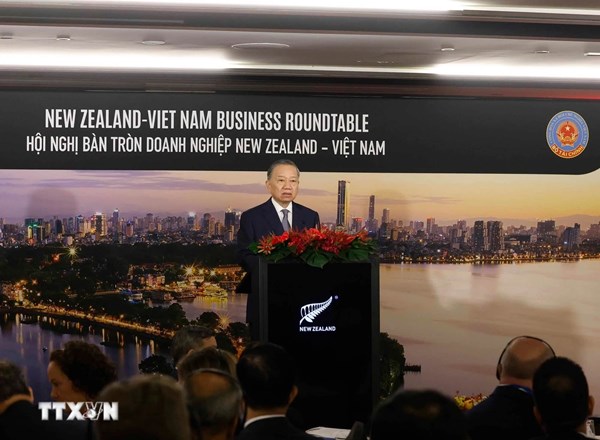 Tổng Bí thư, Chủ tịch nước Tô Lâm dự Hội nghị bàn tròn doanh nghiệp New Zealand - Việt Nam