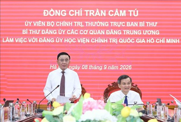 Thường trực Ban Bí thư chủ trì làm việc với Đảng ủy Học viện Chính trị quốc gia Hồ Chí Minh